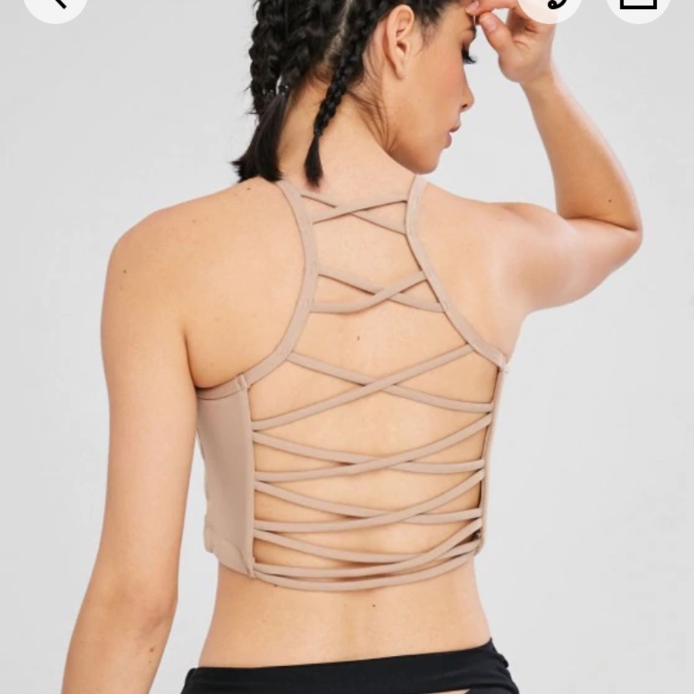 Criss cross gym top